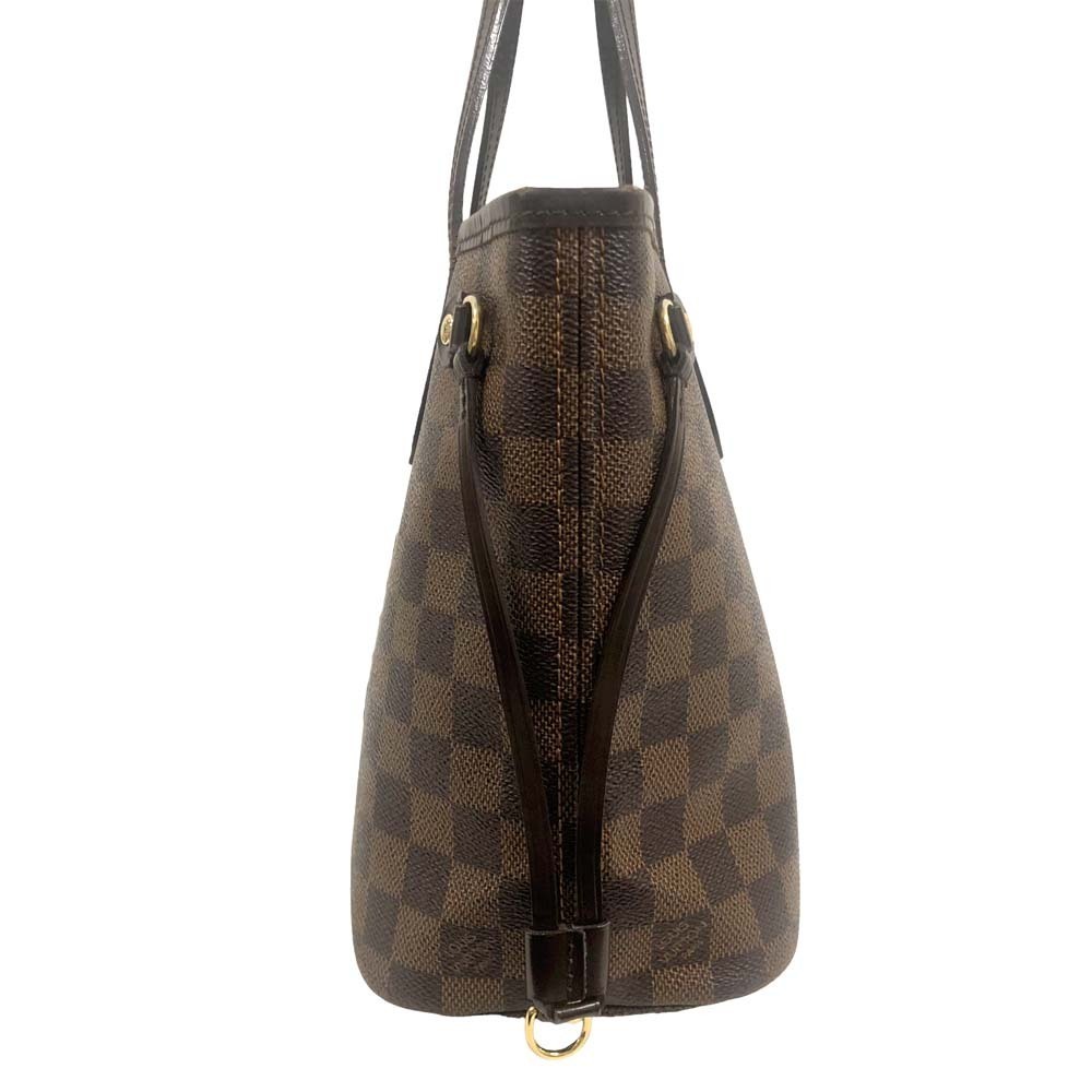 Louis Vuitton Neverfull Tote Bag Shoulder Damier Ebene Brown Business Luxury - Picture 3 of 10